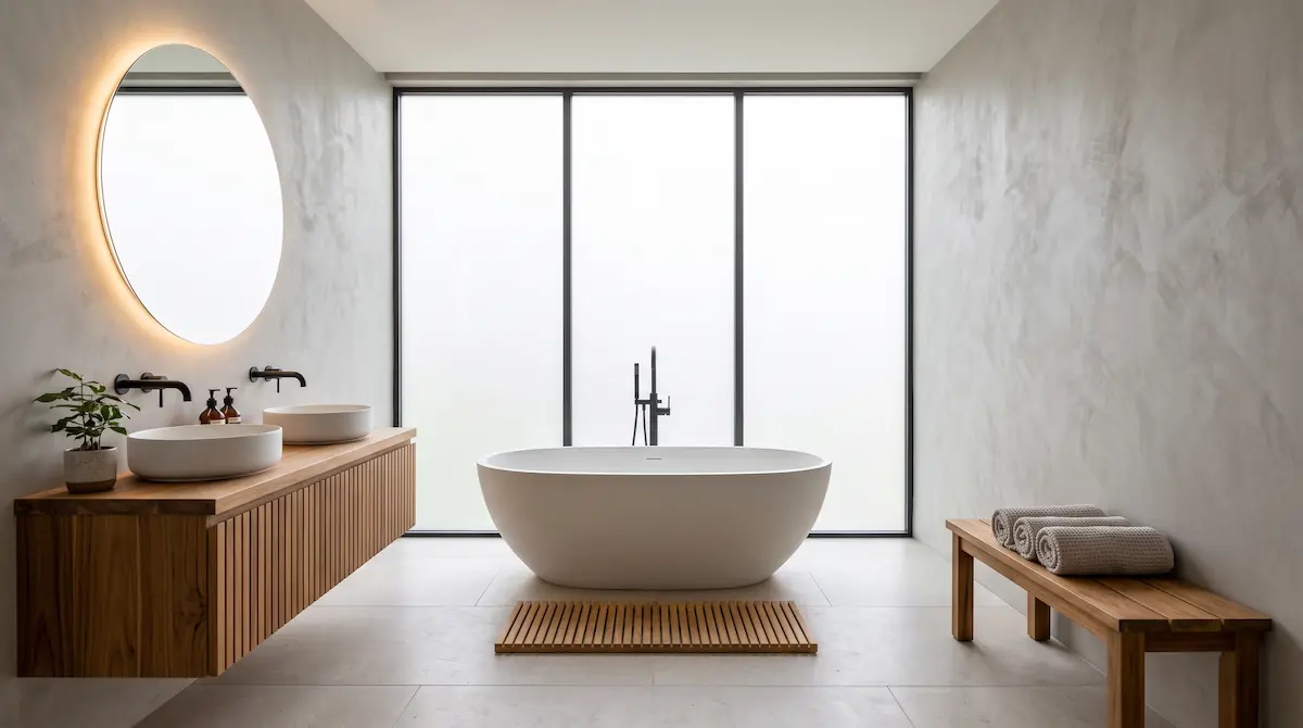 Modern Organic Spa Bathroom